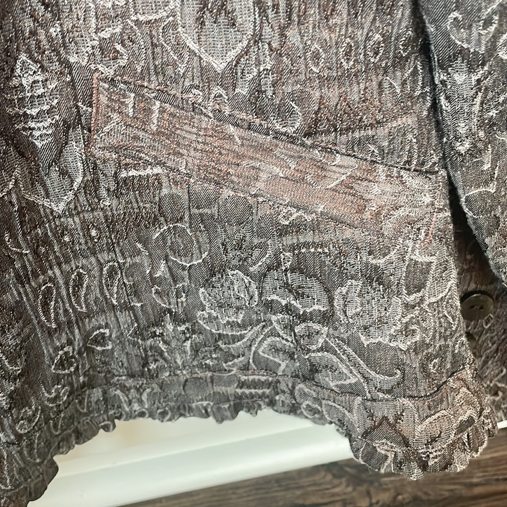 Chicos NWOT tapestry jacket brown size 12 - Picture 4 of 8
